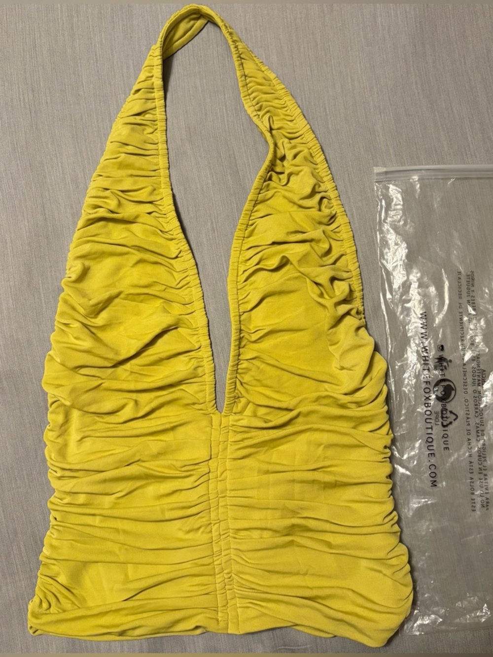 White Fox, Small, Brooklyn Baby Halter Top Citrus (Yellow-Green)